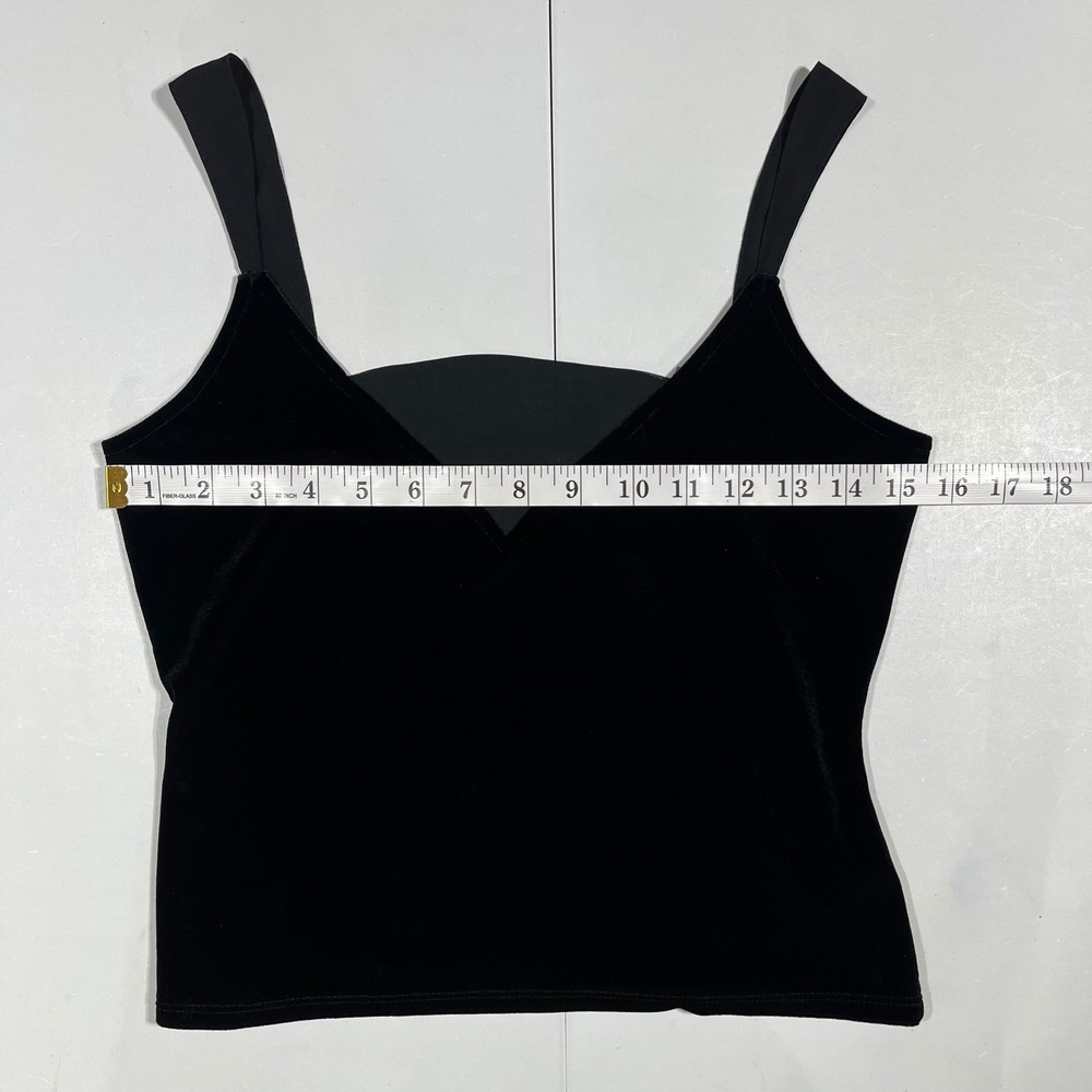 Talbots VTG 90s Old Money Euro Summer Dainty Velvet Cami Tank Top Womens Medium - Picture 5 of 9
